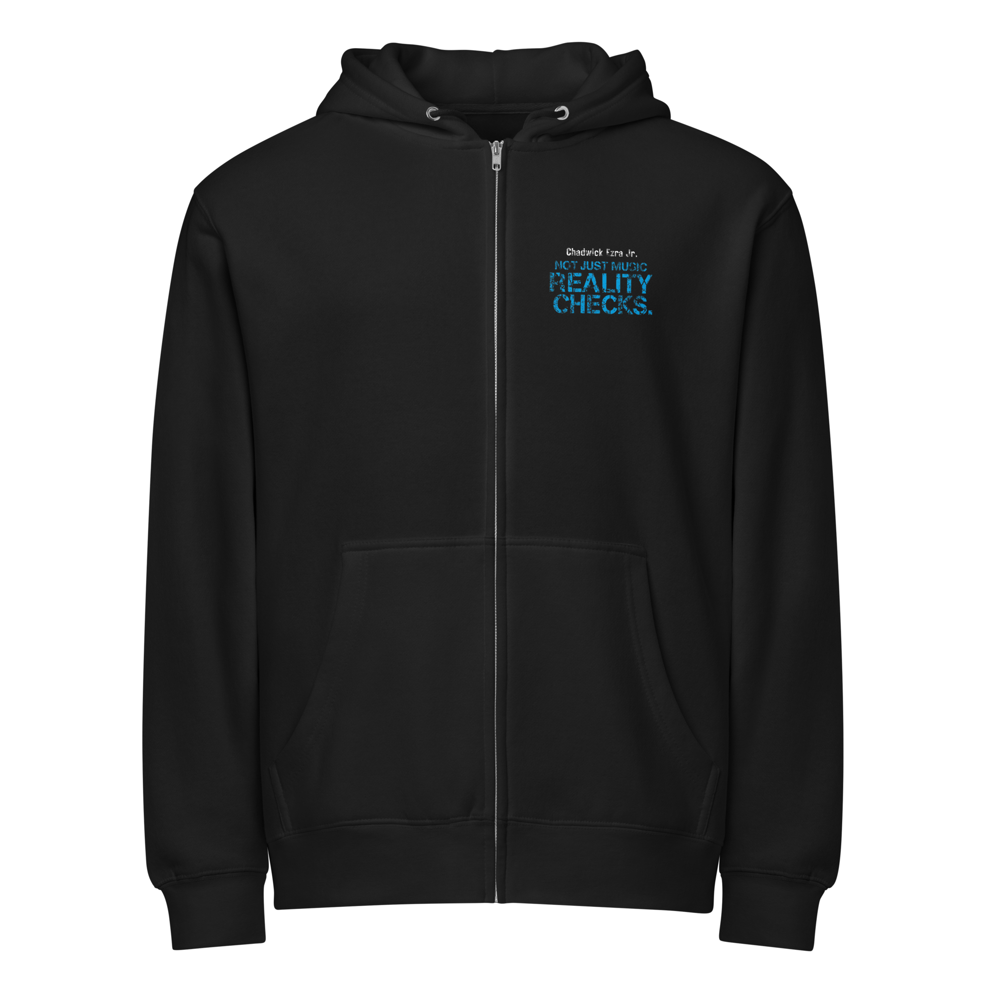 Not Just Music. Reality Checks. Premium full zip hoodie - Unisex ( New Arrival) - Image 2