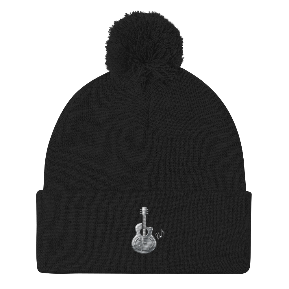 Chadwick Ezra Jr. Music Embroidered Pom-Pom Beanie